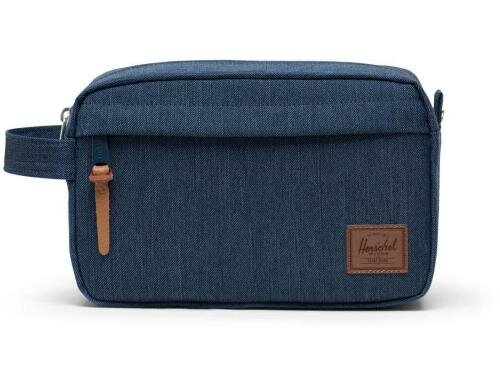 Herschel Necessaire Chapter Farbe: Indigo Denim Crosshatch/Saddle Brown