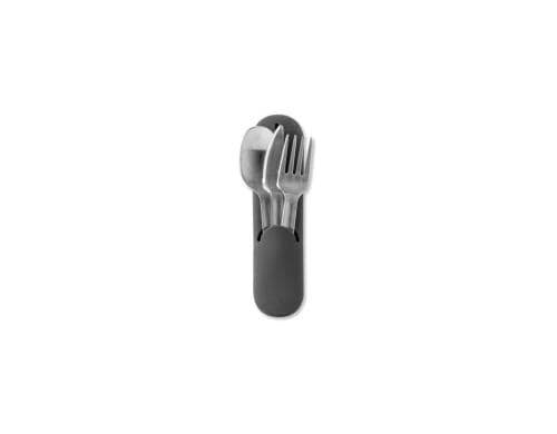 W&P Design Besteckset Picknick 4tlg schwarz L: 19cm, B: 5cm, Edelstahl, Silikon