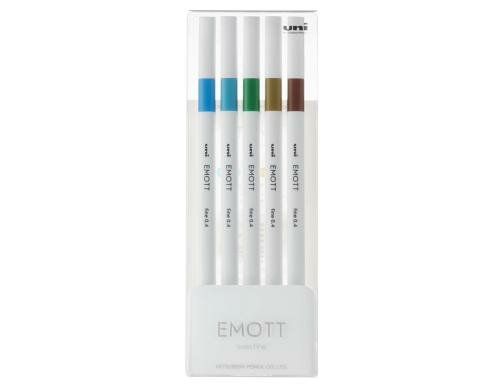 Uni POSCA Faserschreiber Emott 5er Etui 0.4mm, 5 Farben Island