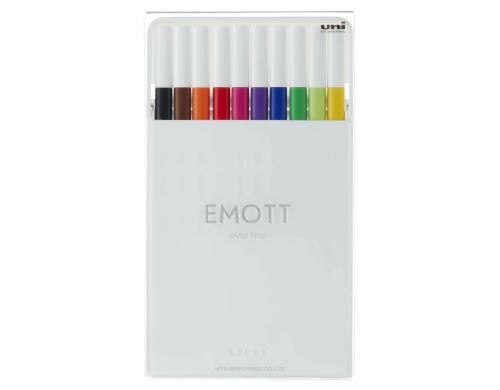 Uni POSCA Faserschreiber Emott 10er Etui 0.4mm, 10 Farben Standard
