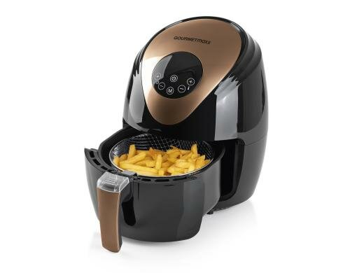 GOURMETmaxx Heißluft-Fritteuse Digital 2,5l 1500W schwarz/kupfer