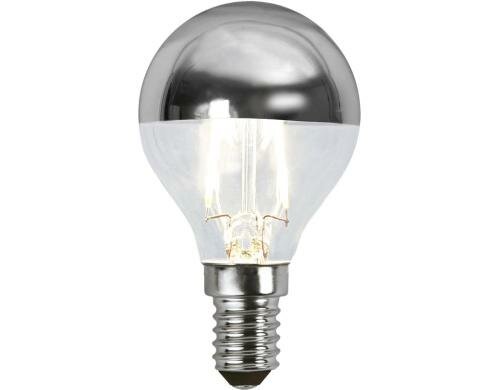 LED Filament Kugel E14 P45 Silber E14, 1.8W, 180lm, 2700K, Ra80