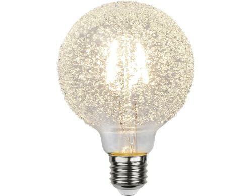 Star Trading LED Deco Filament E27 G95 Klar E27, 1W, 65lm, 2600K, Dimmbar