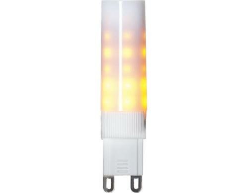 Star Trading LED Lampe Flame G9 0.6-1.4W 16lm,1200K, Flammen-Effekt