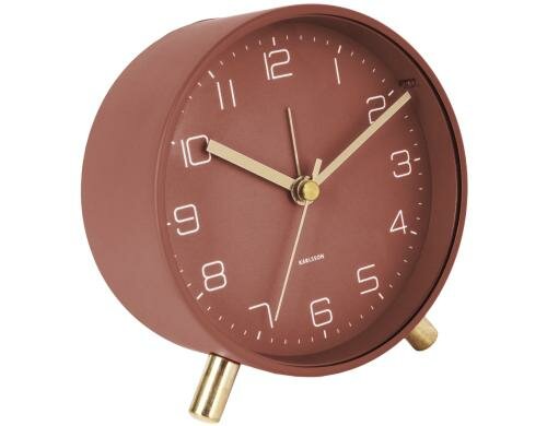 KARLSSON Wecker Lofty, Rot matt D: 11 cm, Exkl. 1 x AA Batterien