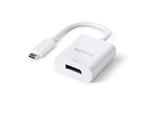 PureLink Monitoradapter USB Typ-C zu DP 4K bis 60Hz, Displayport, 10cm, Weiss