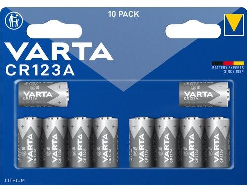 VARTA Lithium Batterie CR123A, 10er Blister
