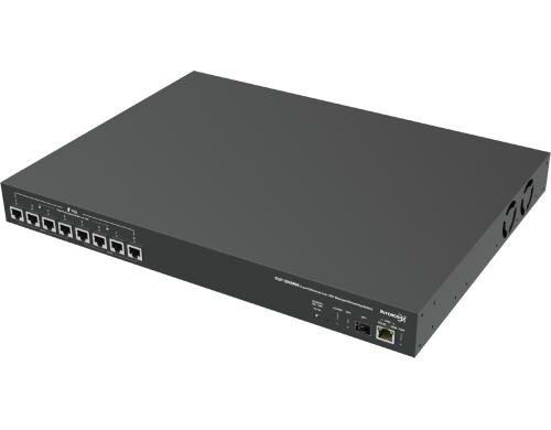 InterCOAX EUP-2808RM-8T-PKG: 8xMultichannel 8x100Mbps, PoE++, 8xUTP bis 1.2Km, Managed