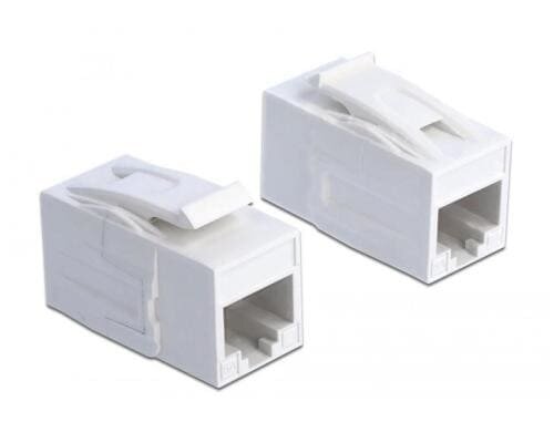 Delock Keystone Modul Cat.6A, UTP, weiss extern: RJ45 Buchse, Intern RJ45 Buchse