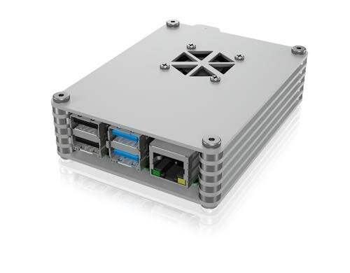 ICY-BOX Alu Gehäuse Raspberry Pi 4 Aluminiumgehäuse, silver