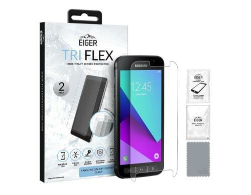 Eiger Displayschutz Tri Flex high Impact cl Samsung Galaxy Xcover 4, 2er Pack