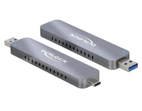 Delock M.2 NVME zu USB Gehäuse Typ-C,A Betrieb von M.2 NVME SSDs an USB3.2 Gen2