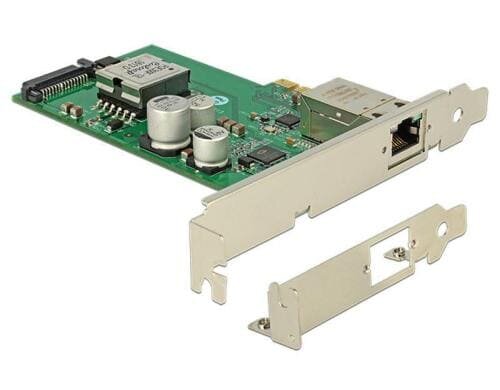Delock PCI-Express Netzwerkkarte,1x 1Gbps inkl.Low profile Blende, Mit PoE/PoE+