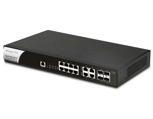 Draytek VigorSwitch G2121 : 12 Ports RJ-45 managed Gigabit Switch, Layer 2