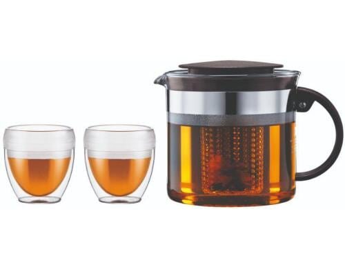 Bodum Bistro Set Kunststoff Teebereiter 1.0 L, 2 Becher 0.25L