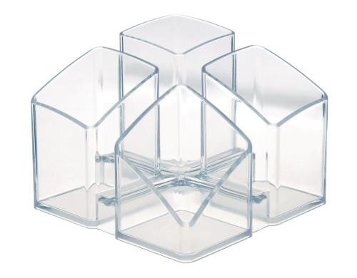 HAN Stifteköcher SCALA 4 Fächer, transparent-glaskalr