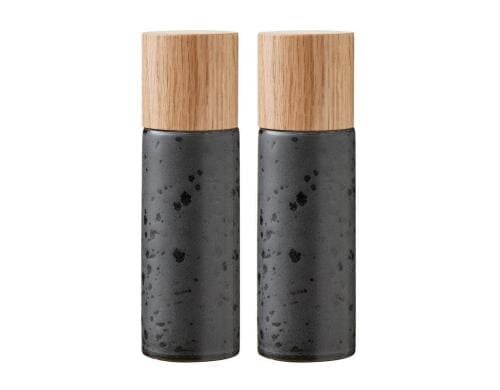 Bitz Salz & Pfeffermühle 16.7cm Schwarz 2er Set, H: 16.7cm, D: 5cm