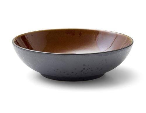 Bitz Salatschüssel 24cm Schwarz/Amber 1 Stück, D: 24cm, H: 6cm, Stoneware