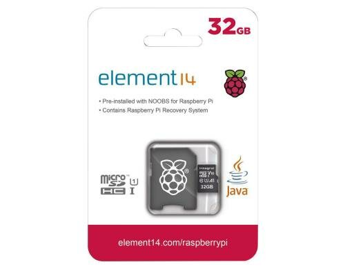 Raspberry Pi 32GB MicroSD Karte mit Noobs inkl. Adapter auf SD Format, Noobs bis Pi 4