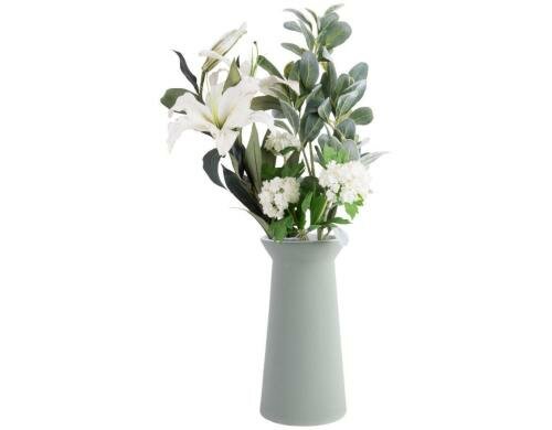 present time Vase Keramik, Grün 1 Stück, 31.5 x 15.5 cm, sandbeschichtet