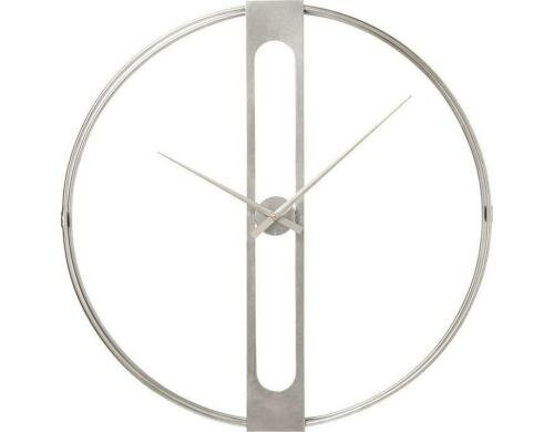 Kare Wanduhr Clip Silber,60 x 60 x 10 cm Stahl pulverbeschichte, Exkl.1 AA Batterien
