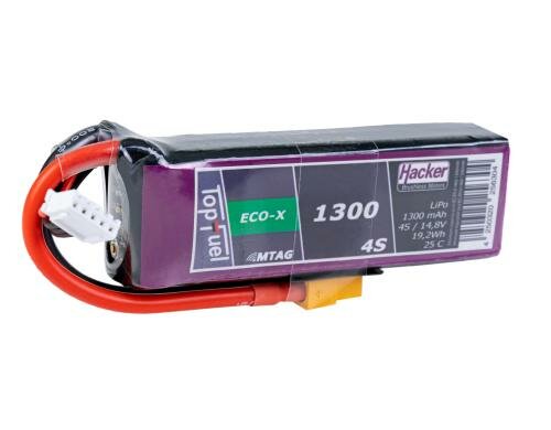 TopFuel LiPo 25C ECO-X 1300mAh 98x31x24 mm 142g F5J-Edition MTAG XT60