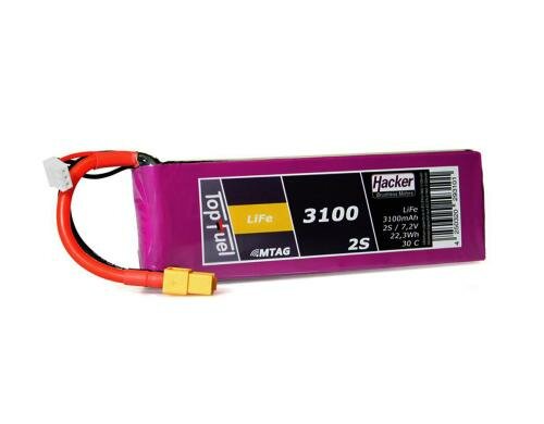 TopFuel LiFe-Akku 6.6V 3100mAh 2S 30C MTAG 136x42x16 mm, 192 g XT60