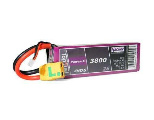TopFuel LiPo-Akku 7.4V 3800mAh 2S 35C MTAG 140x42x17 mm, 228 g XT90/AS