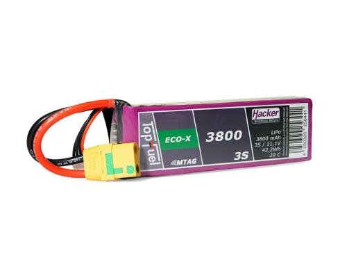 TopFuel LiPo-Akku 11.1V 3800mAh 3S 20C MTAG 140x43x22 mm, 290 g XT90/AS