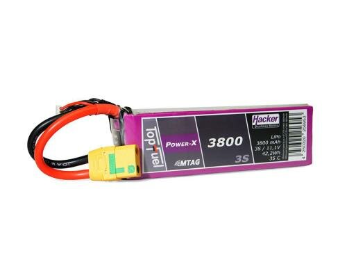 TopFuel LiPo-Akku 11.1V 3800mAh 3S 35C MTAG 140x42x24 mm, 339 g XT90/AS