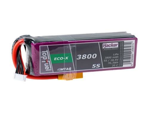 TopFuel LiPo-Akku 18.5V 3800mAh 5S 20C MTAG 140x43x36 mm 445 g XT90/AS