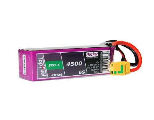 TopFuel LiPo-Akku 22.2V 4500mAh 6S 20C MTAG 140x43x48 mm, 621 g XT90/AS