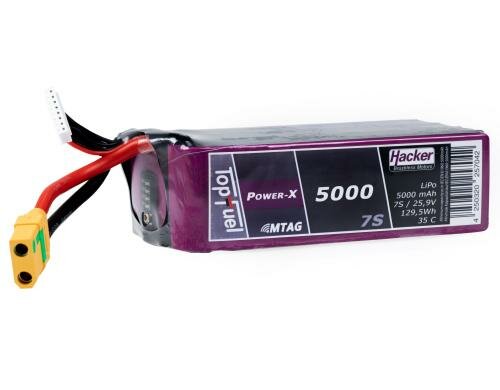 TopFuel LiPo-Akku 25.9V 5000mAh 7S 35C MTAG 142x43x70 mm, 912 g XT90/AS