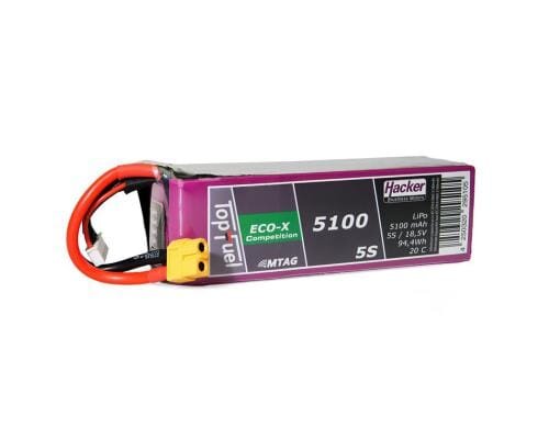 TopFuel LiPo-Akku 18.5V 5100mAh 5S 35C MTAG F3A 2018 143x42x42 mm, 535 g XT60
