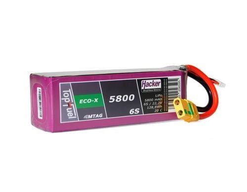TopFuel LiPo-Akku 22.2V 5800mAh 6S 25C MTAG 148x50x52 mm, 815 g XT90/AS