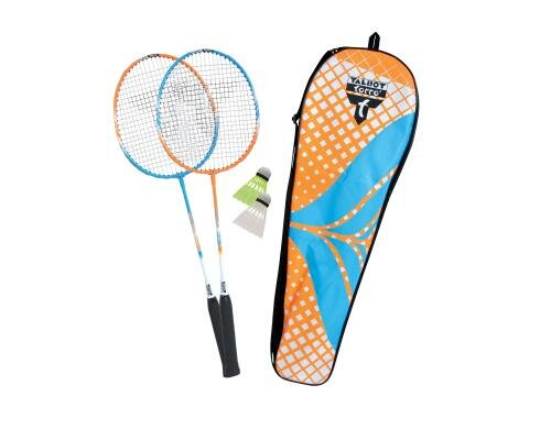 Talbot Torro Badminton Set 2 Attacker 2x Schläger, 2x Kunststofffederbälle