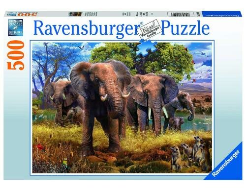 Puzzle Elefantenfamilie 500 Teile