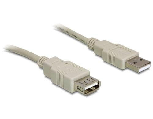 Delock USB2.0-Verlängerungskabel, 1.8m USB-A Verlängerung, grau