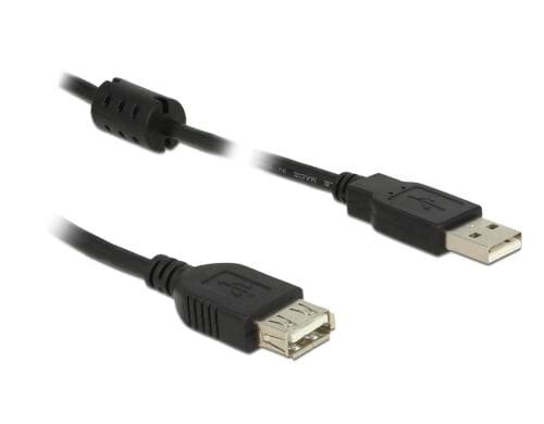Delock USB2 Verlängerungskabel A-A, 0.5m USB-A Verlängerung, schwarz