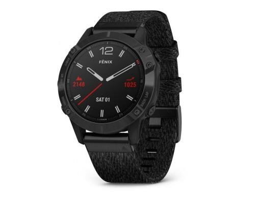 Garmin Fenix 6 Sapphire Black DLC W/ NTL Nylon Band