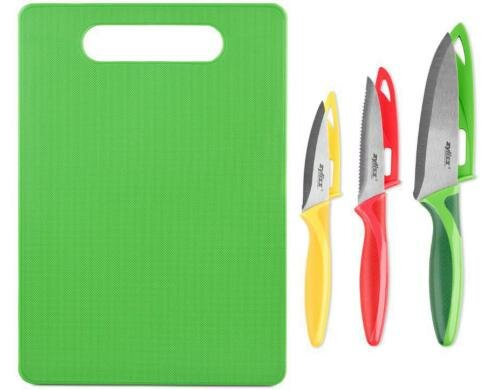 Zyliss Messerset mit Schneidebrett 3 Küchenmesser
