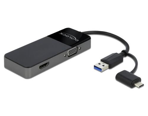 Delock Monitoradapter USB A/C - HDMI/VGA HDMI bis 3840 x 2160 @ 30 Hz