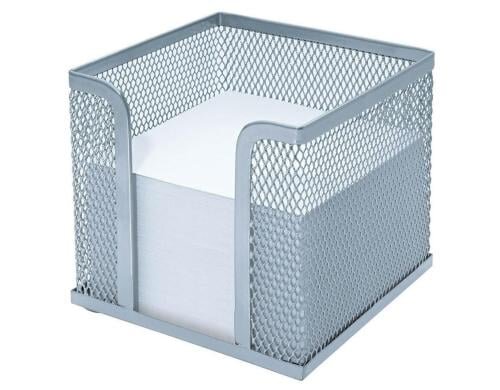 WEDO Zettelbox Office-Serie Silber 700 Blatt, für Blätter 9 x 9 cm