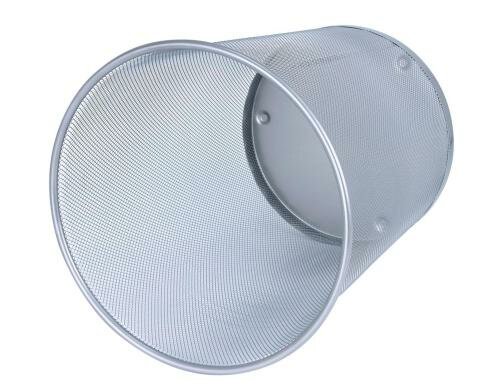 WEDO Papierkorb Office-Serie Silber 18 Liter, Höhe 35 cm