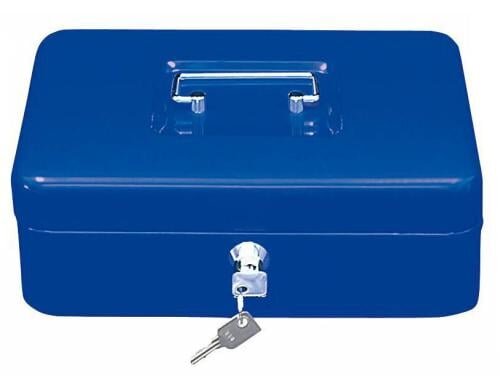 Wedo Geldkassette, 25 x 18 x 9 cm 5 Fächer, blau