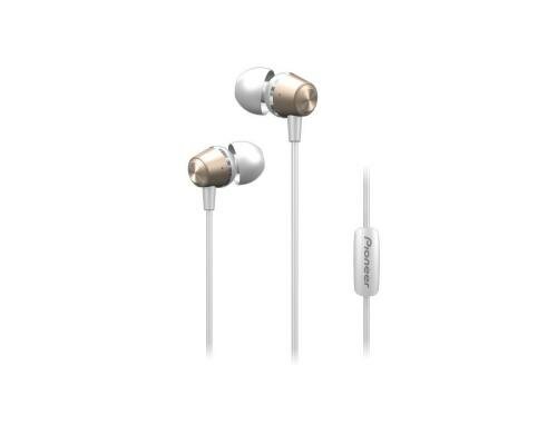 Pioneer SE-QL2T, In Ear Kopfhörer In-Ear Kopfhörer, FB/Mikrofon, weiss/gold