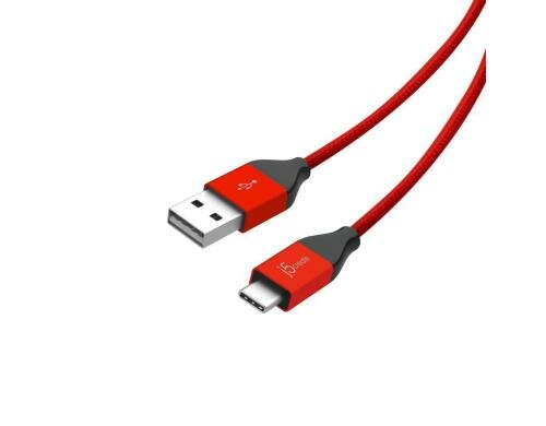 j5create 1.2m Red Kabel USB to USB-C