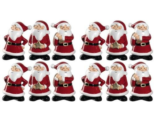 Leonardo Nikolaus Clause 6cm 12 Stück, H: 6cm, B: 4cm, T: 3cm