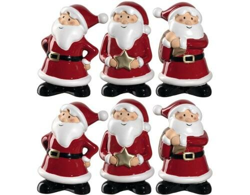 Leonardo Nikolaus Clause 11cm 6 Stück, H: 11cm, B: 7cm, T: 5cm