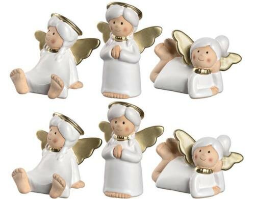 Leonardo Engel Marie 8cm 6 Stück, H: 8cm, B: 7cm, T: 4cm